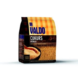 Pruun suhkur Demerara 'VALDO' 0,5 kg p/b
