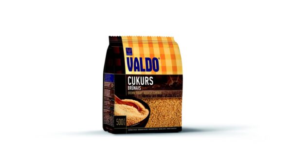 Pruun suhkur Demerara 'VALDO' 0,5 kg p/b