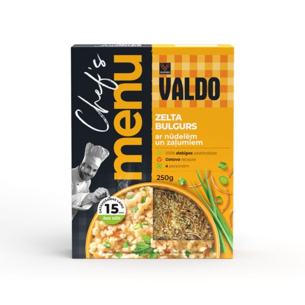 Kuldne bulgur VALDO nuudlite ja rohelistega 250 g