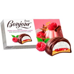 Magustoit "BONJOUR" Panna cotta ja vaarika maitse 232g