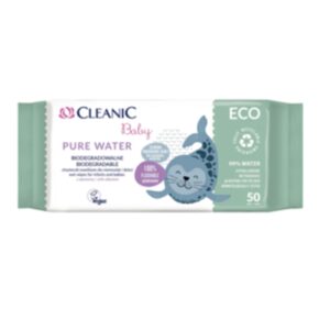 Cleanic ECO beebi niisked salvrätid imikutele ja väikelastele, puhas vesi 50tk