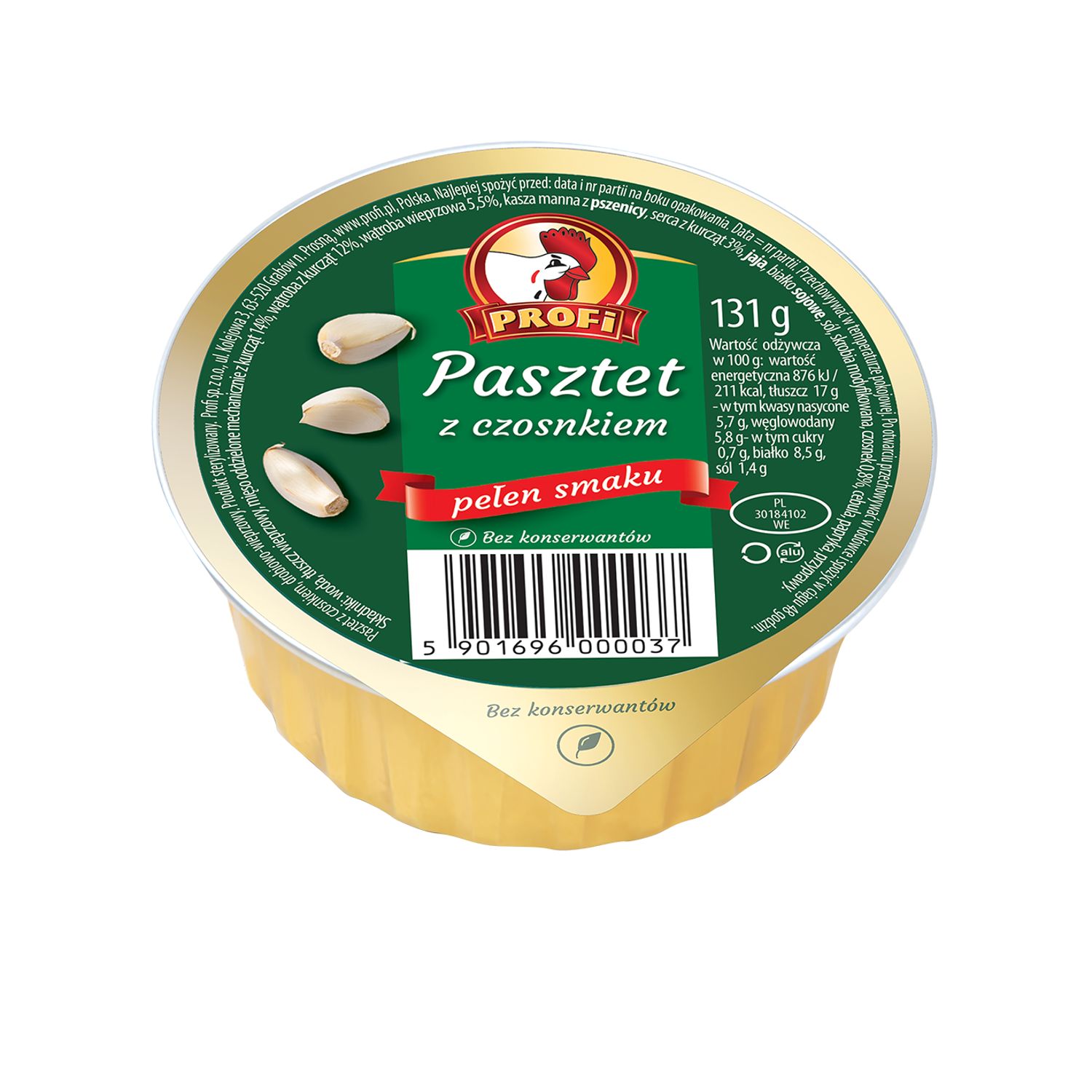 Pasteet linnuliha ja küüslauguga 131g