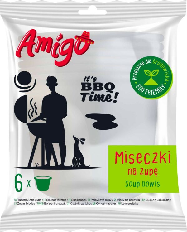 AMIGO Ühekordselt kasutatavad paberist supikausid 6 tk.