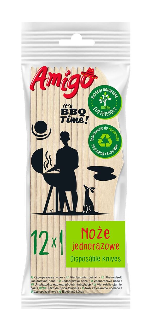 AMIGO Ühekordsed puidust noad /12 tk