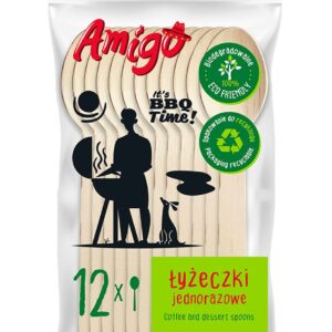 AMIGO Ühekordsed puidust teelusikad /12 tk
