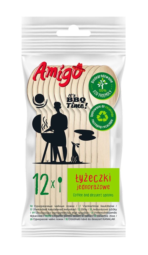 AMIGO Ühekordsed puidust teelusikad /12 tk