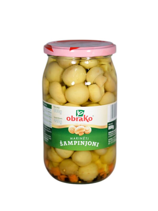 Marineeritud põldseened 800 g OBRAKO